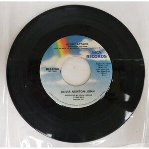 Record 45 RPM Vinyl Olivia Newton-John Heart Attack / Stranger's Touch MCA  1981